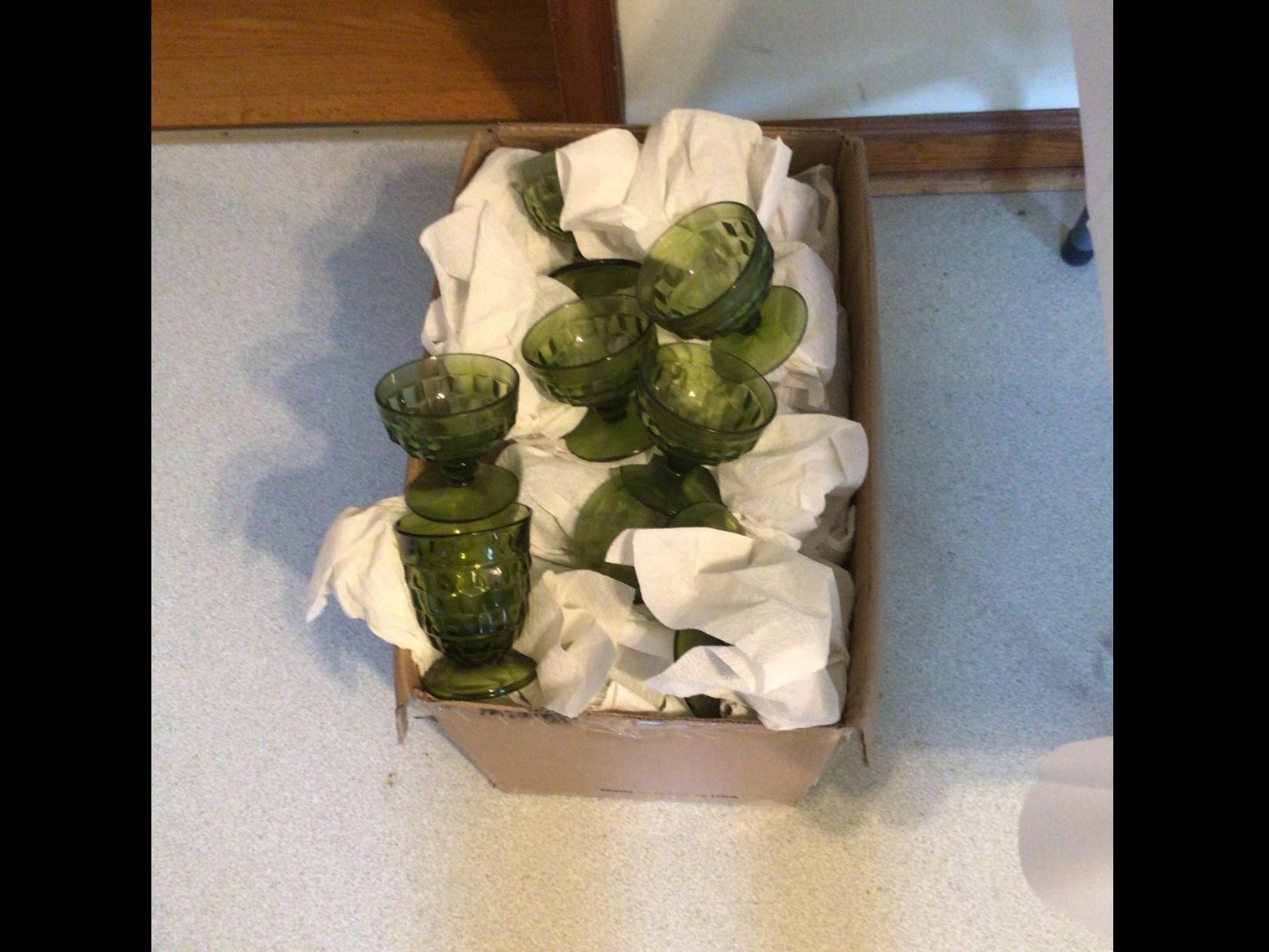 Image for Assortment of green glassware