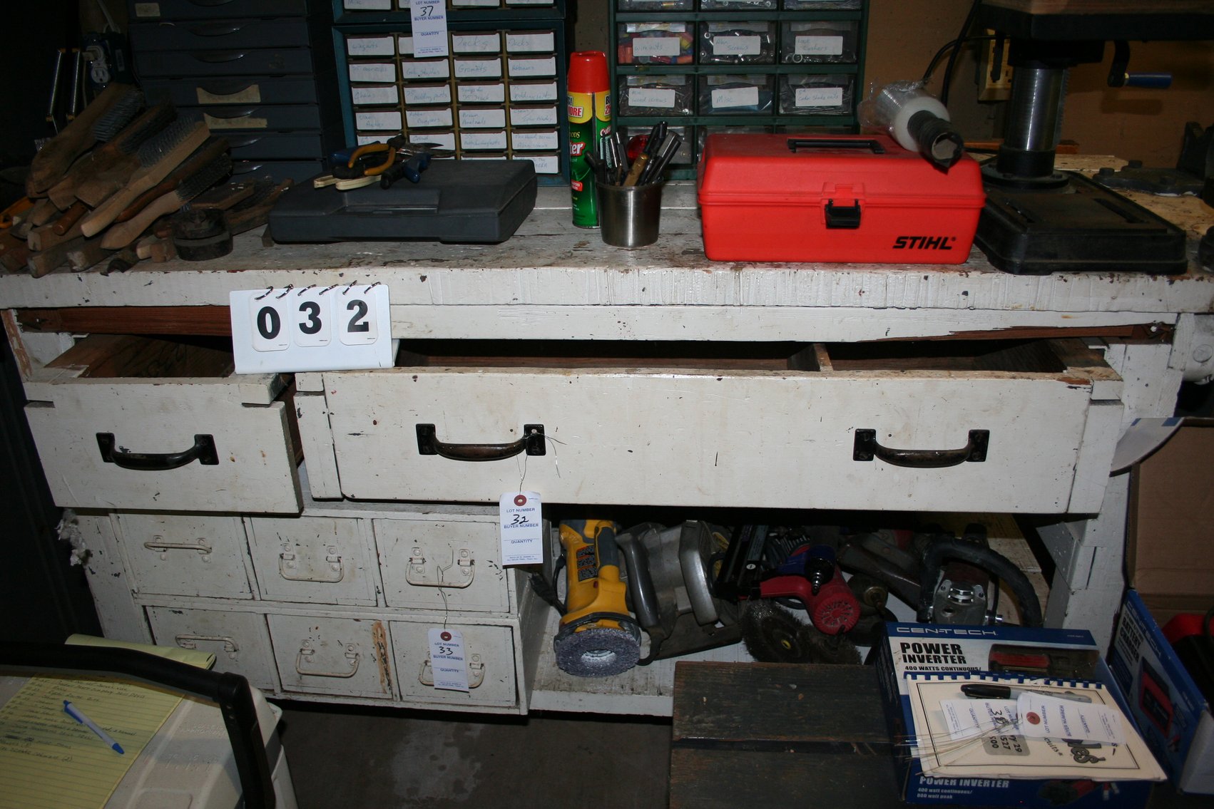 Image for Wooden Work Bench - Vise Included - 2 Drawers