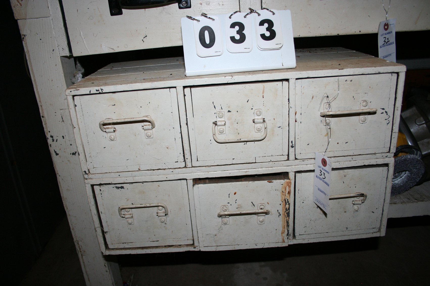 Image for Wood Storage Cabinet - 6 Drawers