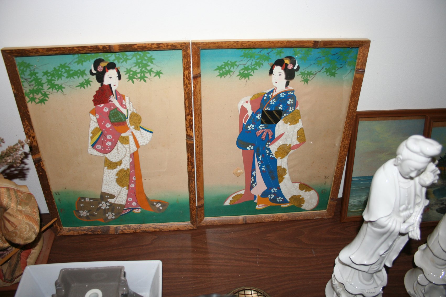 Image for Japanese Porcelain Dolls - Silk Paintings - Art