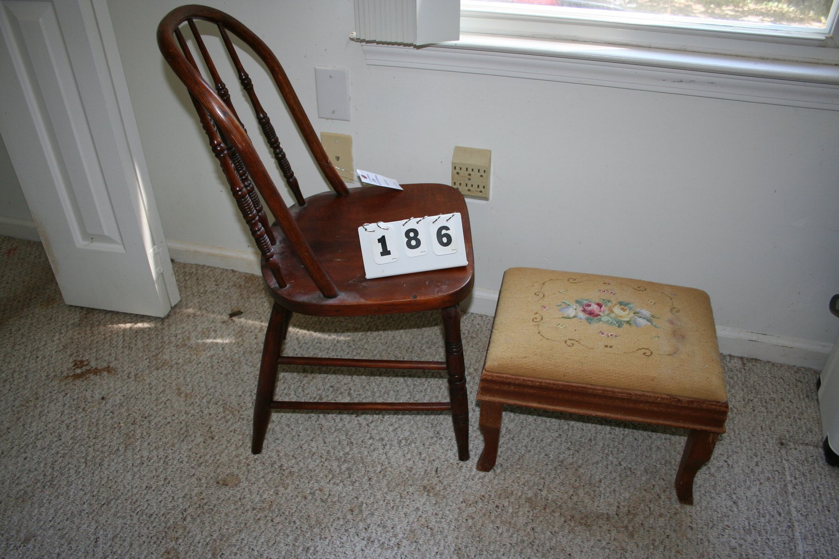 Image for Chair & Needle Point Foot Stool