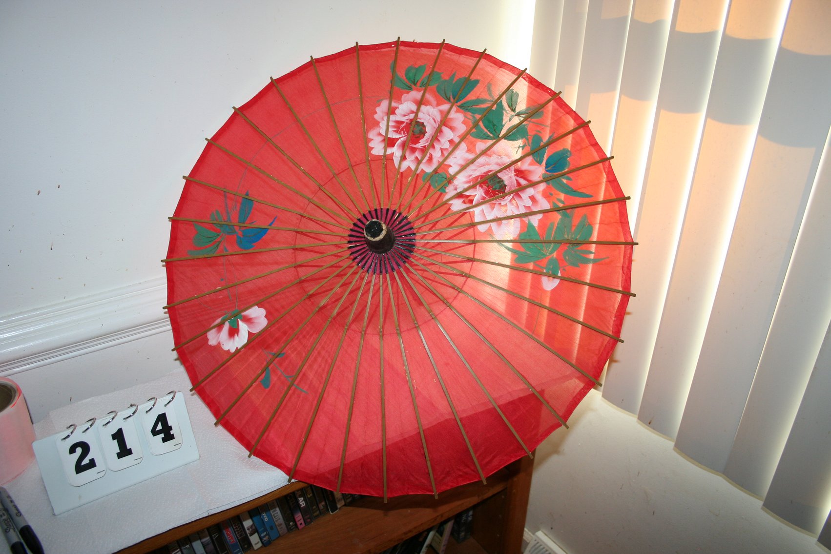 Image for Vintage Chinese Umbrella Hand Painted (Very Old)