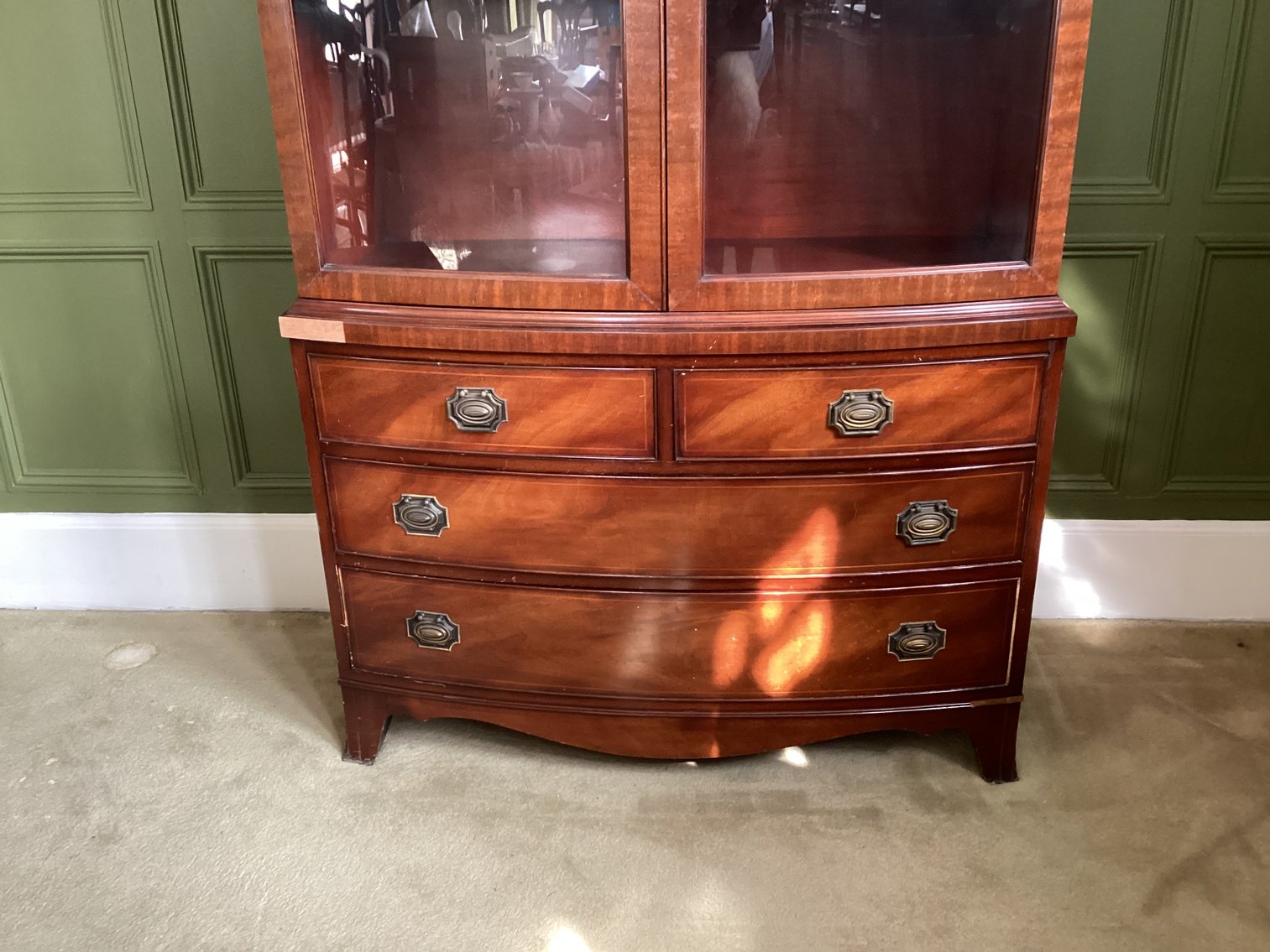 Image for Mahogany Veneered China Cabinet