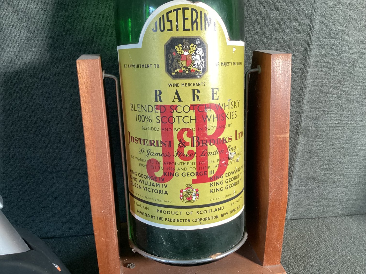 Image for J&B Scotch Bottle in Rack