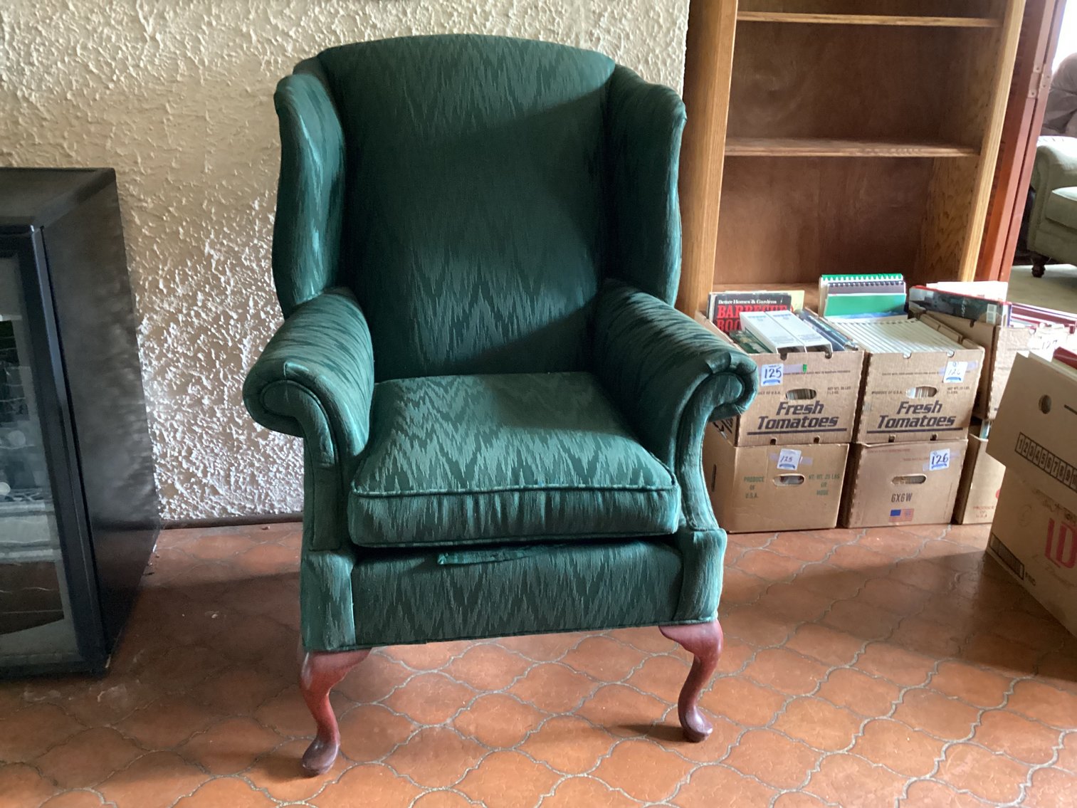 Image for Green Winged Back Chair