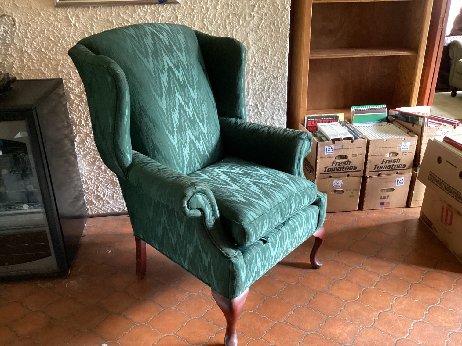 Image for Green Winged Back Chair