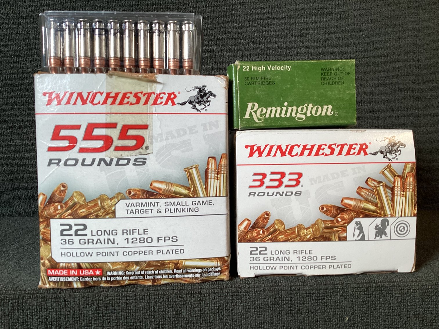 Image for .22 Ammo Winchester, Remington, and CCI