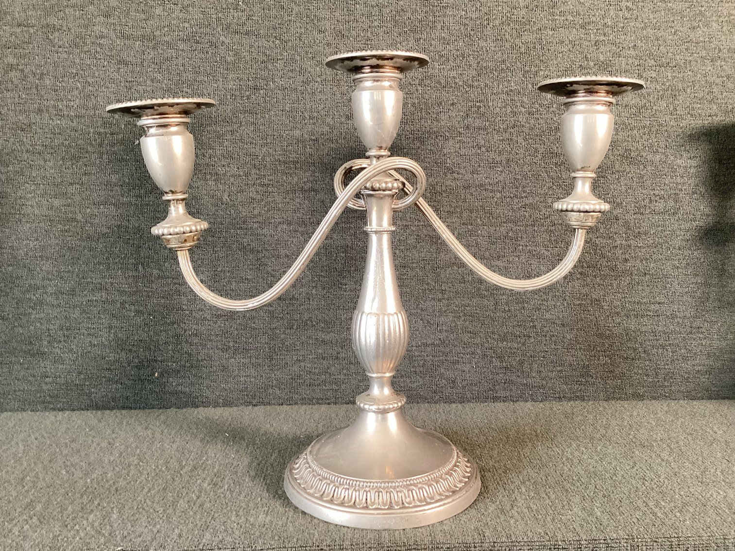 Image for Unmarked White Metal Candelabra Set