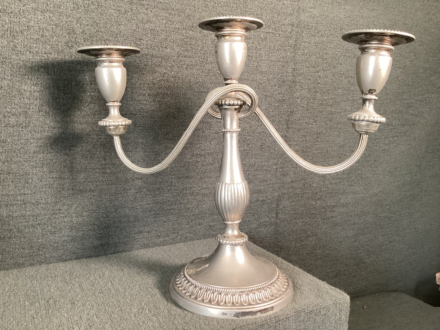 Image for Unmarked White Metal Candelabra Set