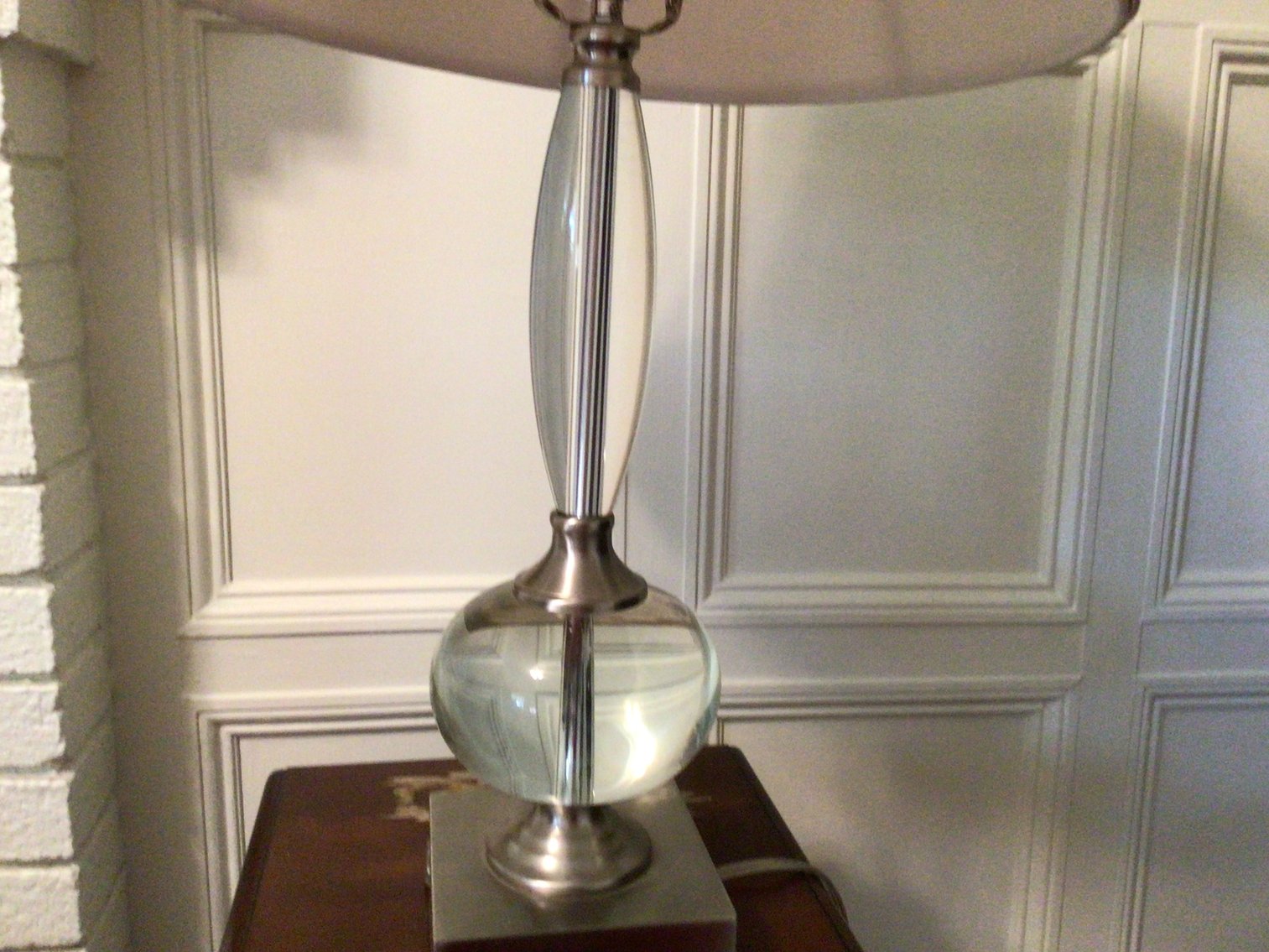 Image for Heavy Glass Lamp with Shade