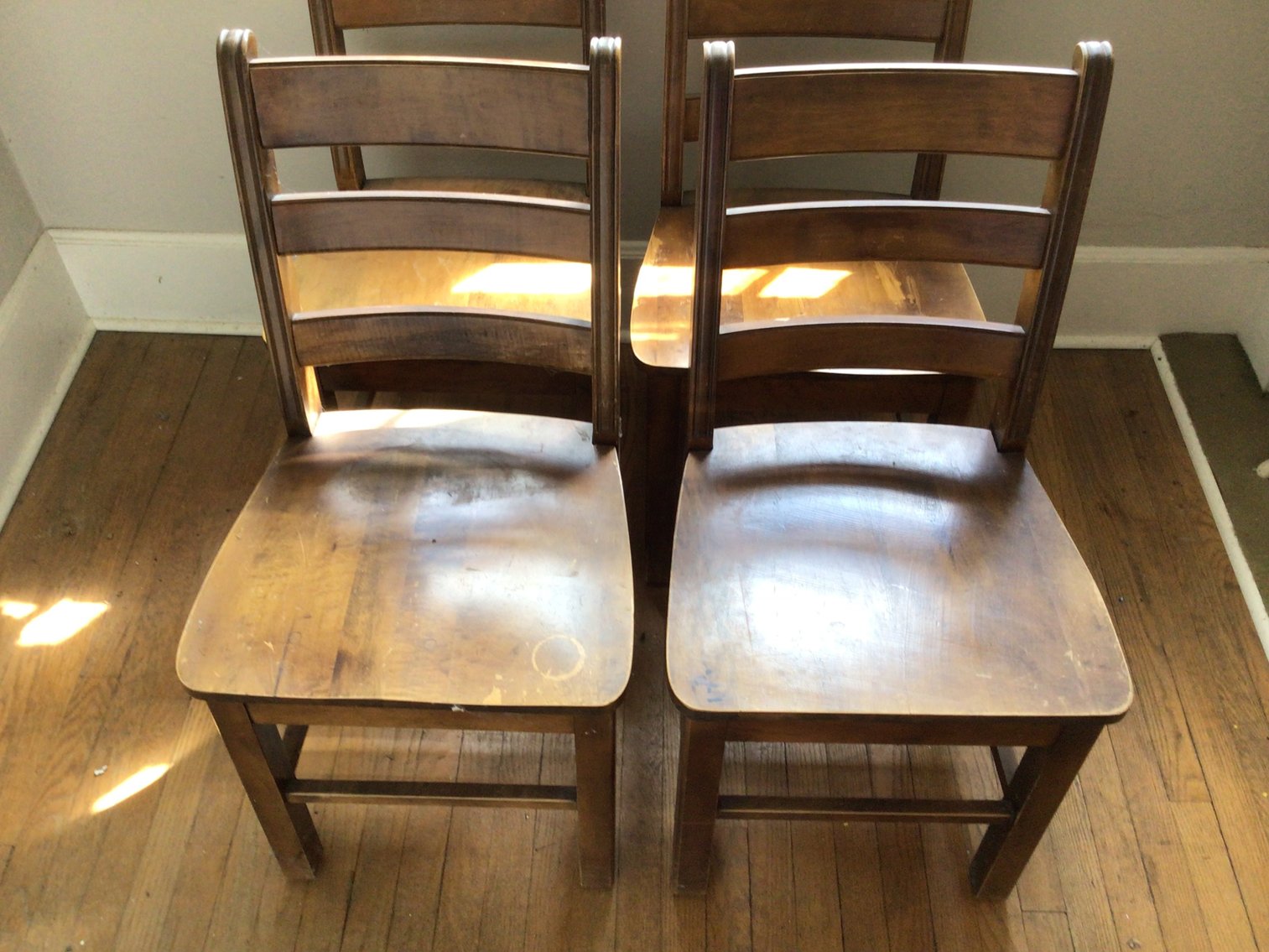 Image for Five Heavy Wooden Chairs