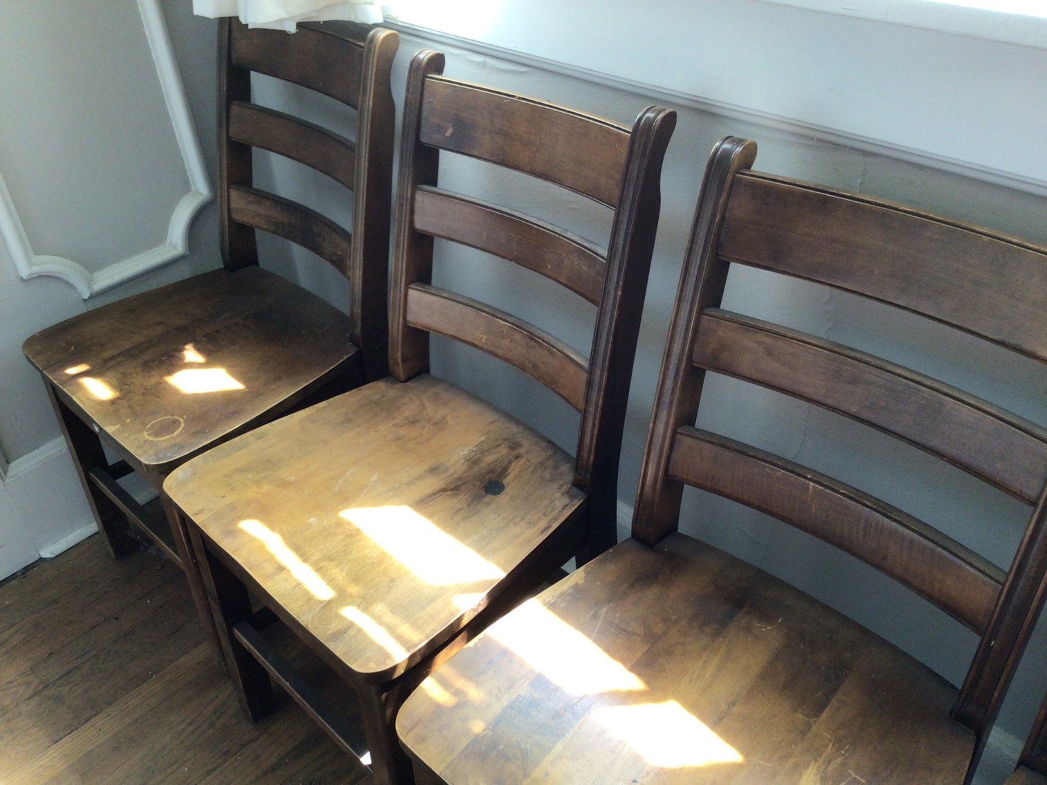 Image for Five Heavy Wooden Chairs