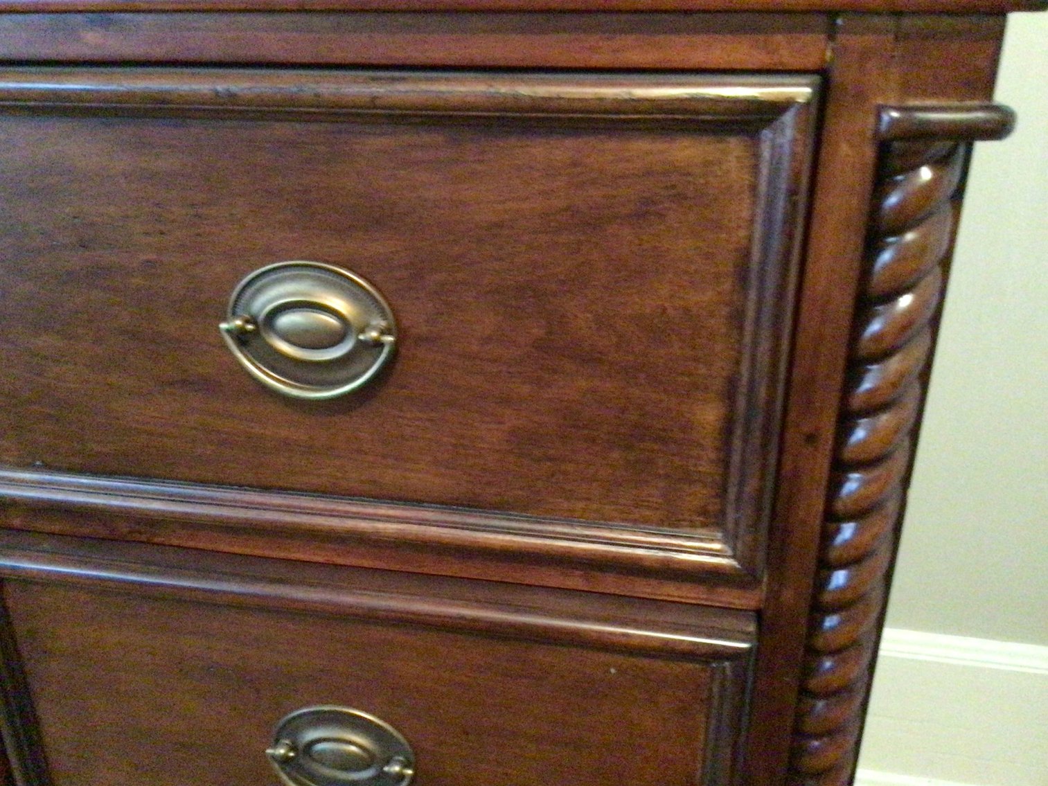 Image for Wooden Dresser with Beveled Mirror