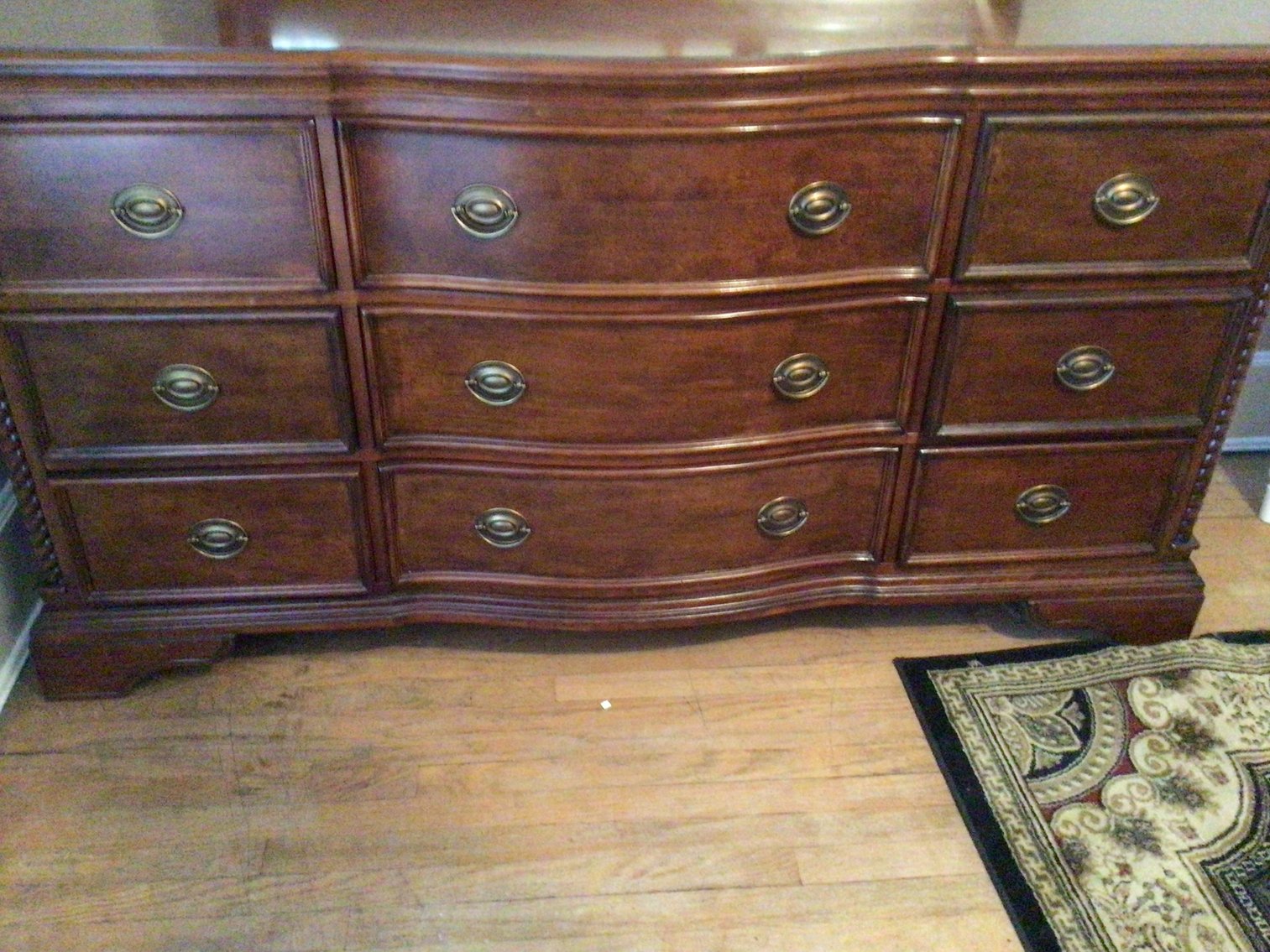 Image for Wooden Dresser with Beveled Mirror