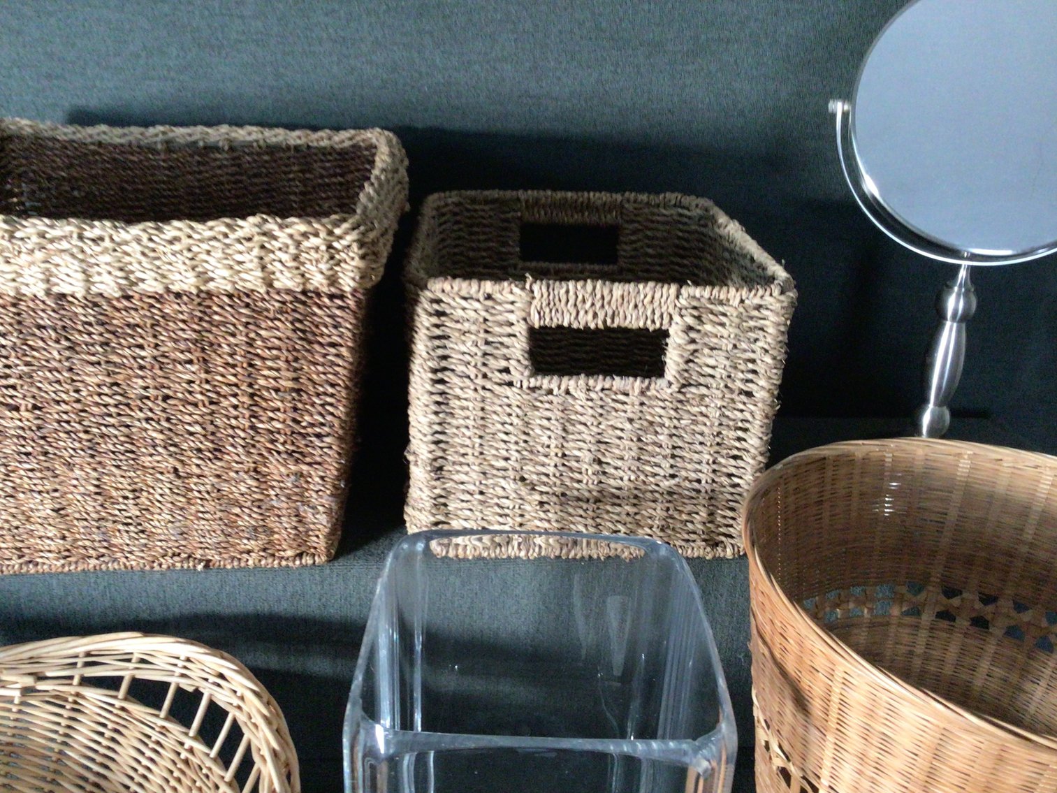 Image for Baskets, mirror, trash can, soap dish