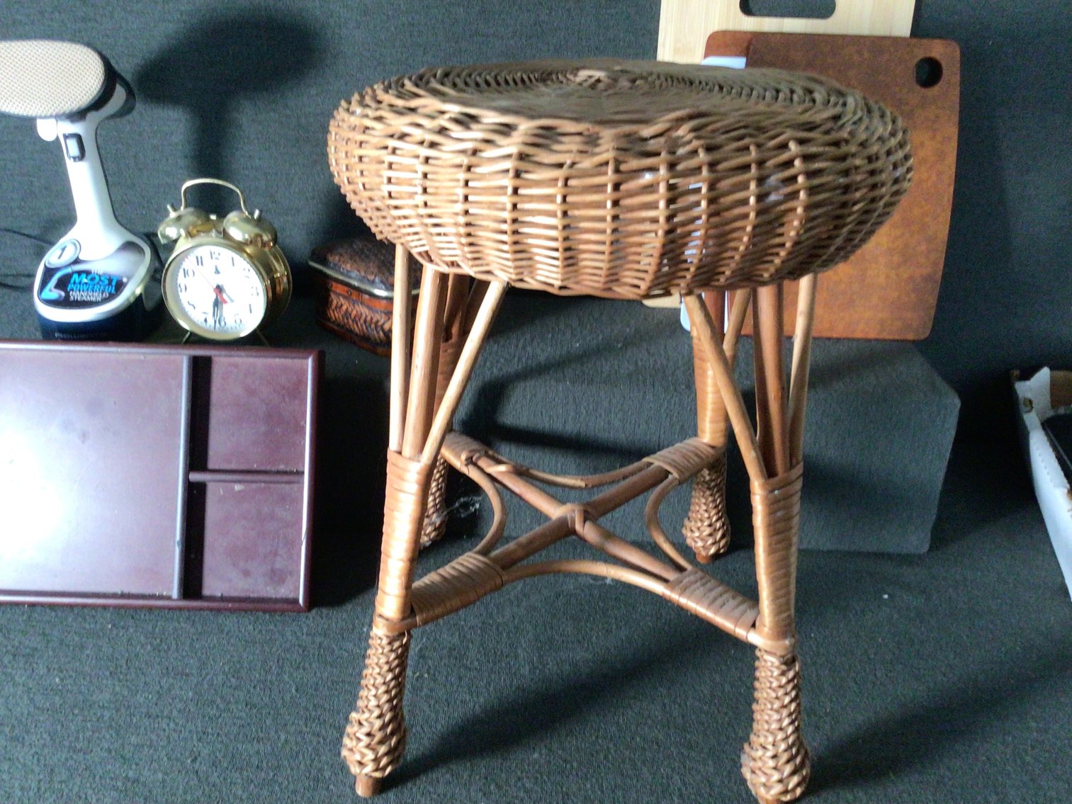 Image for Stool, steamer, alarm clock, desk organizer