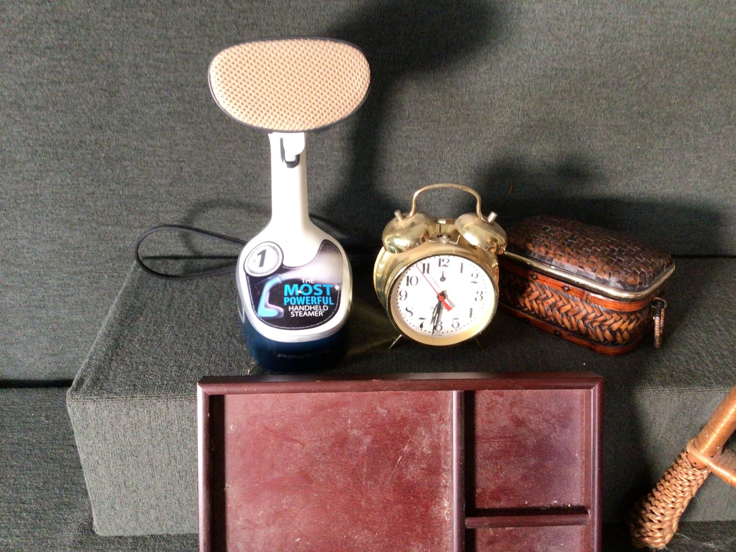 Image for Stool, steamer, alarm clock, desk organizer