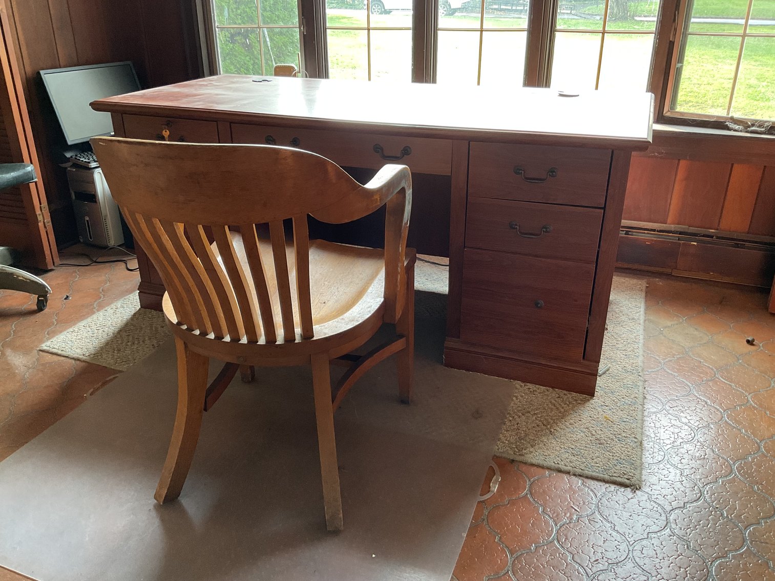 Image for Executive Wooden Desk with Chair