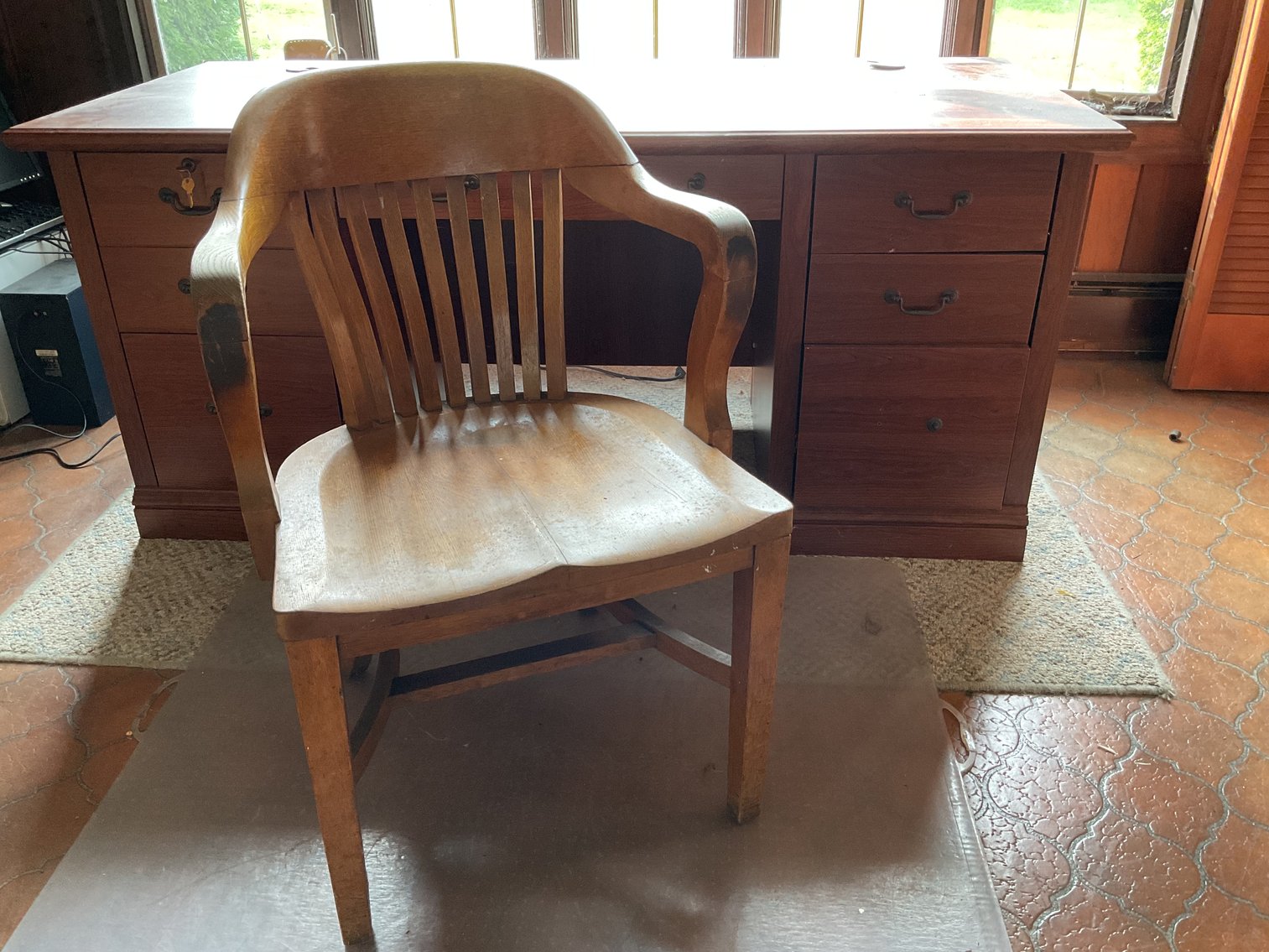 Image for Executive Wooden Desk with Chair