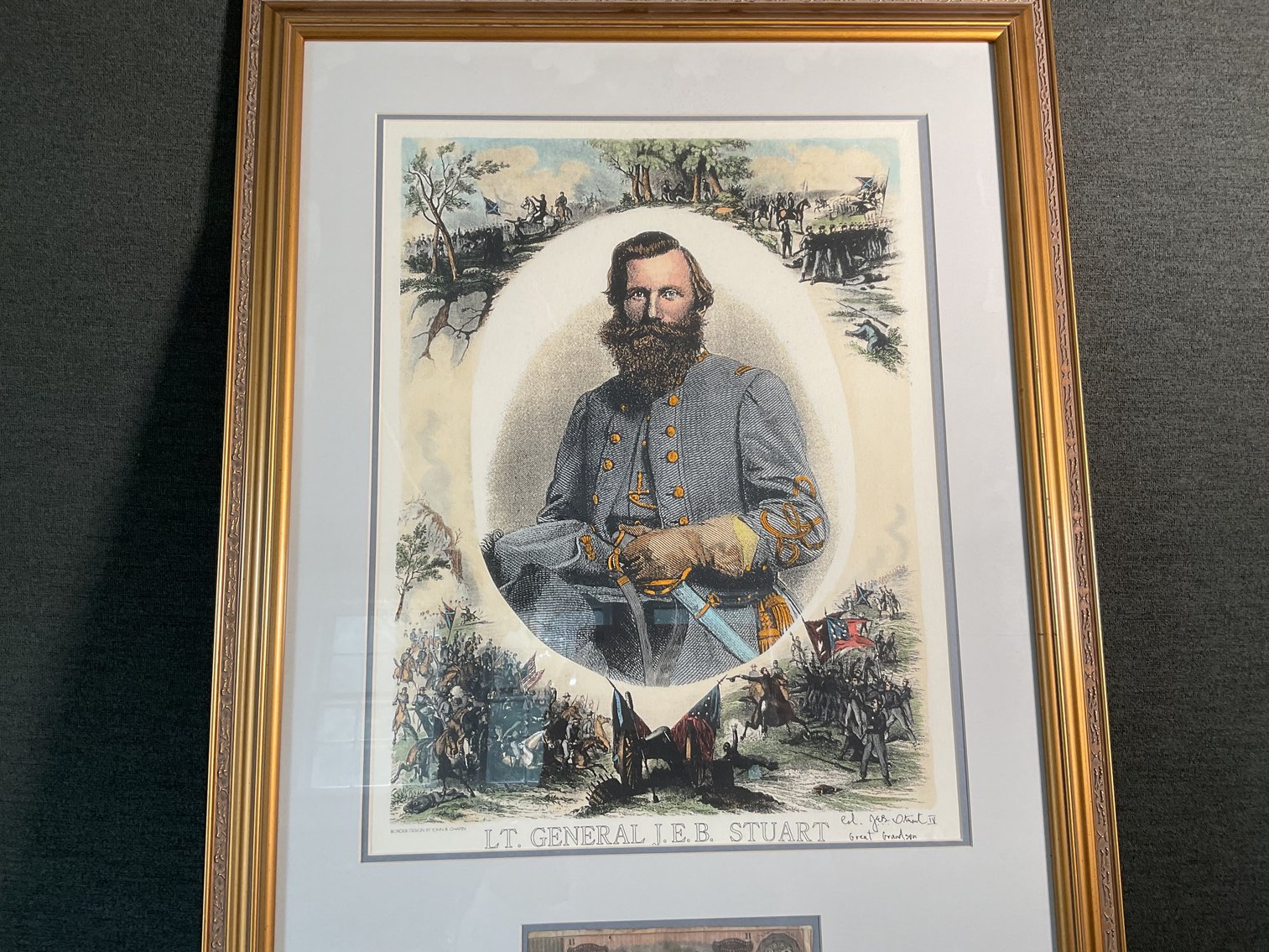Image for Jeb Stuart Print Signed by Great Grandson