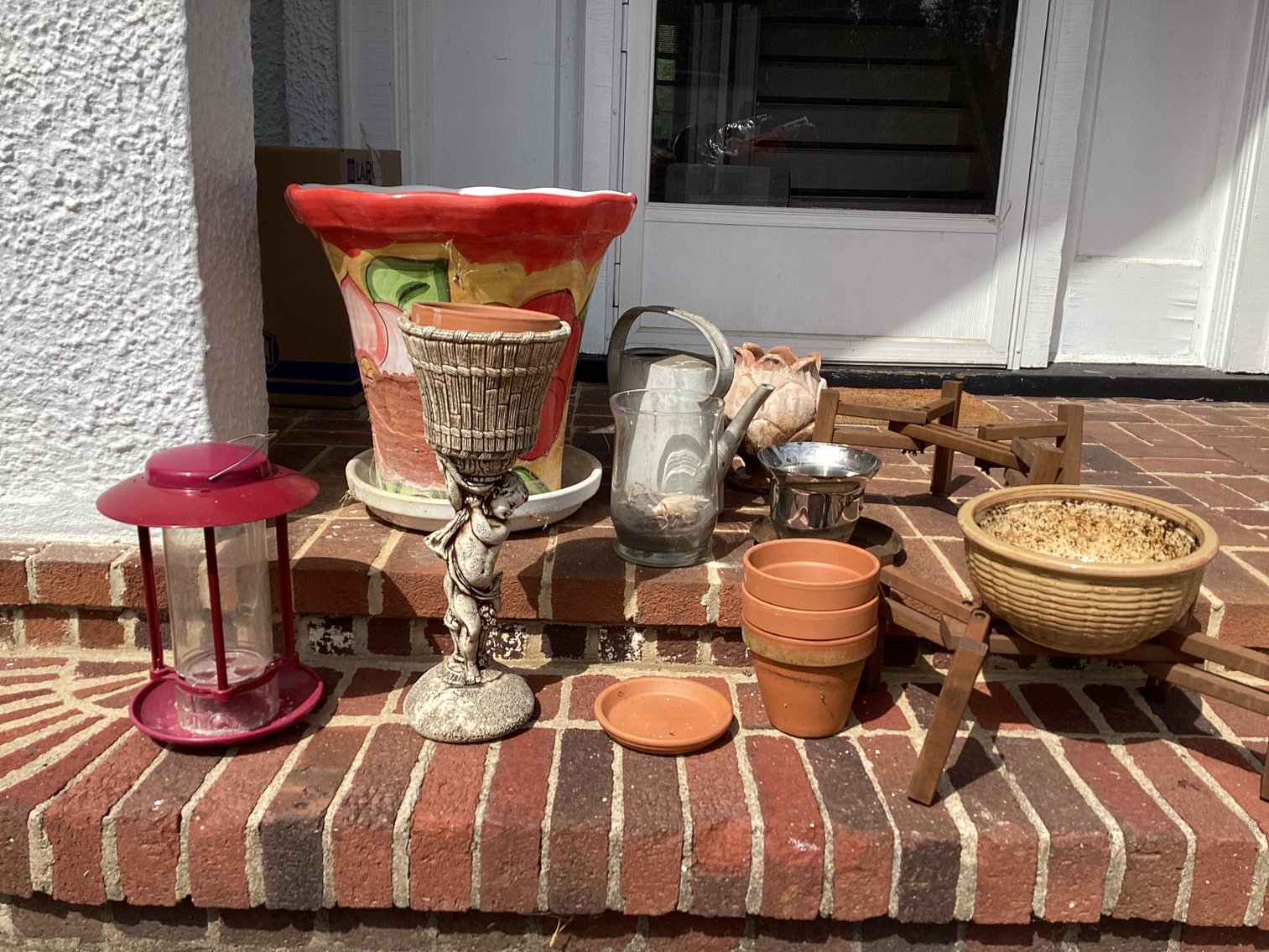 Image for Flower pots, watering can, bird feeder