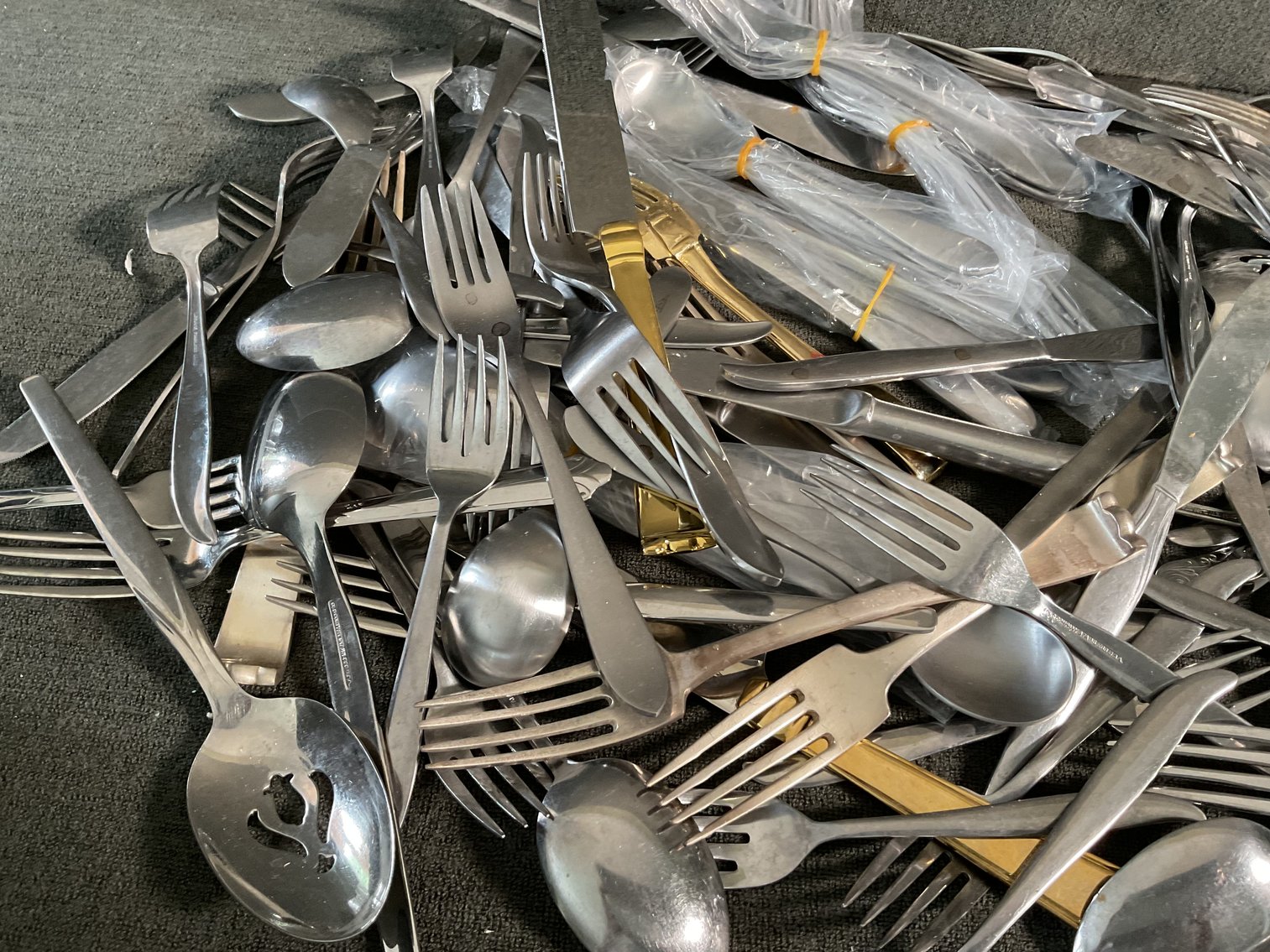 Image for Large Lot of Mismatched Flatware