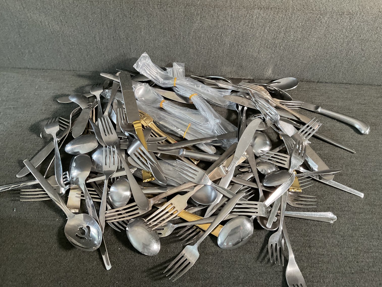 Image for Large Lot of Mismatched Flatware