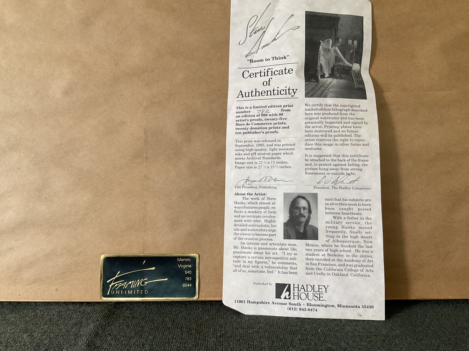 Image for Steve Hanks Print in Professional Frame