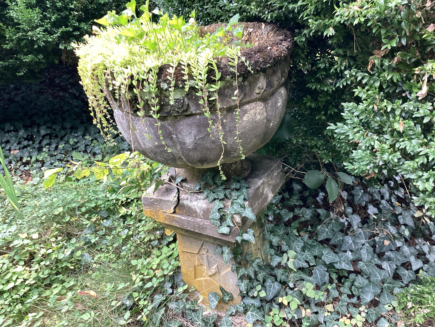 Image for Urn #2 with Concrete Pedestal.