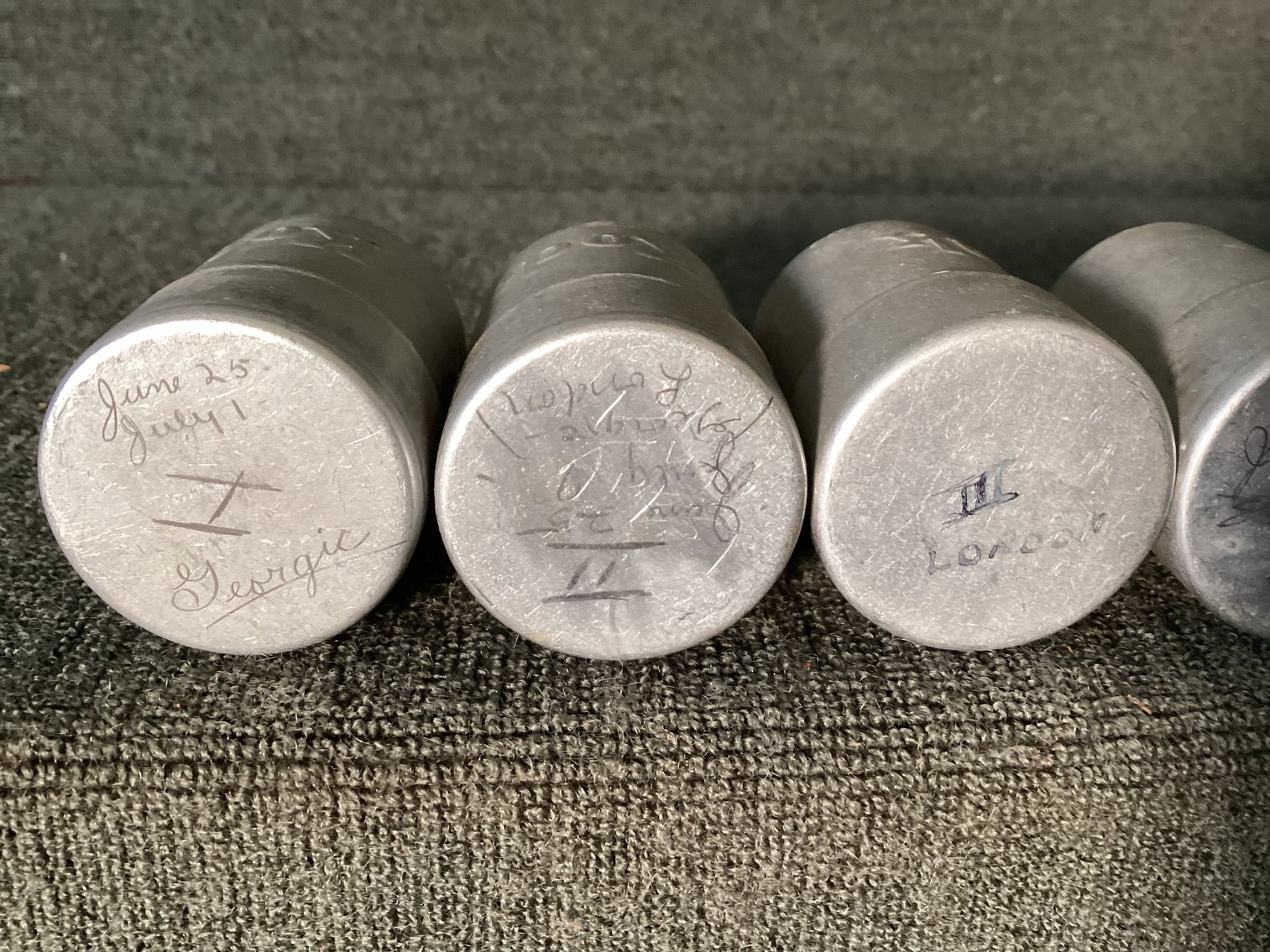 Image for Vintage Aluminum Kodak Negative Containers