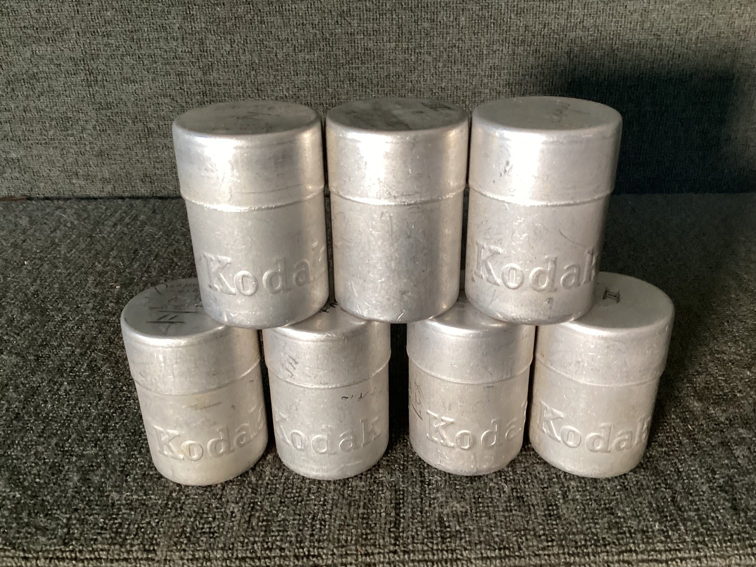 Image for Vintage Aluminum Kodak Negative Containers