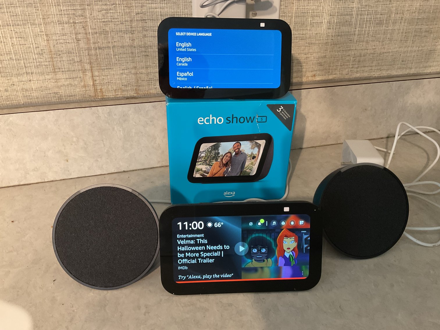 Image for Two Echo Show units with Speakers