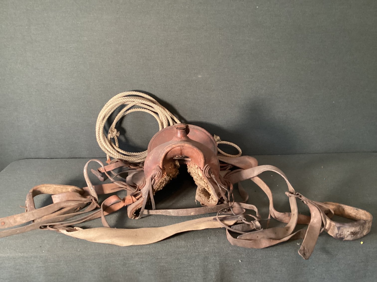 Image for Very Old Saddle with Wooden Stirrups