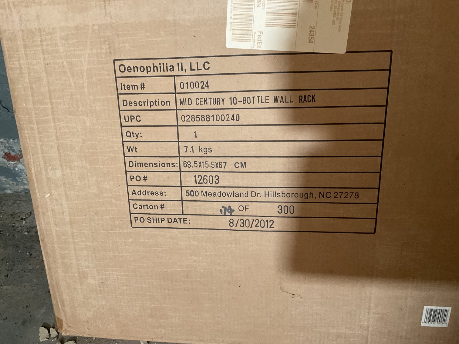 Image for Wall Mounted Wine Rack