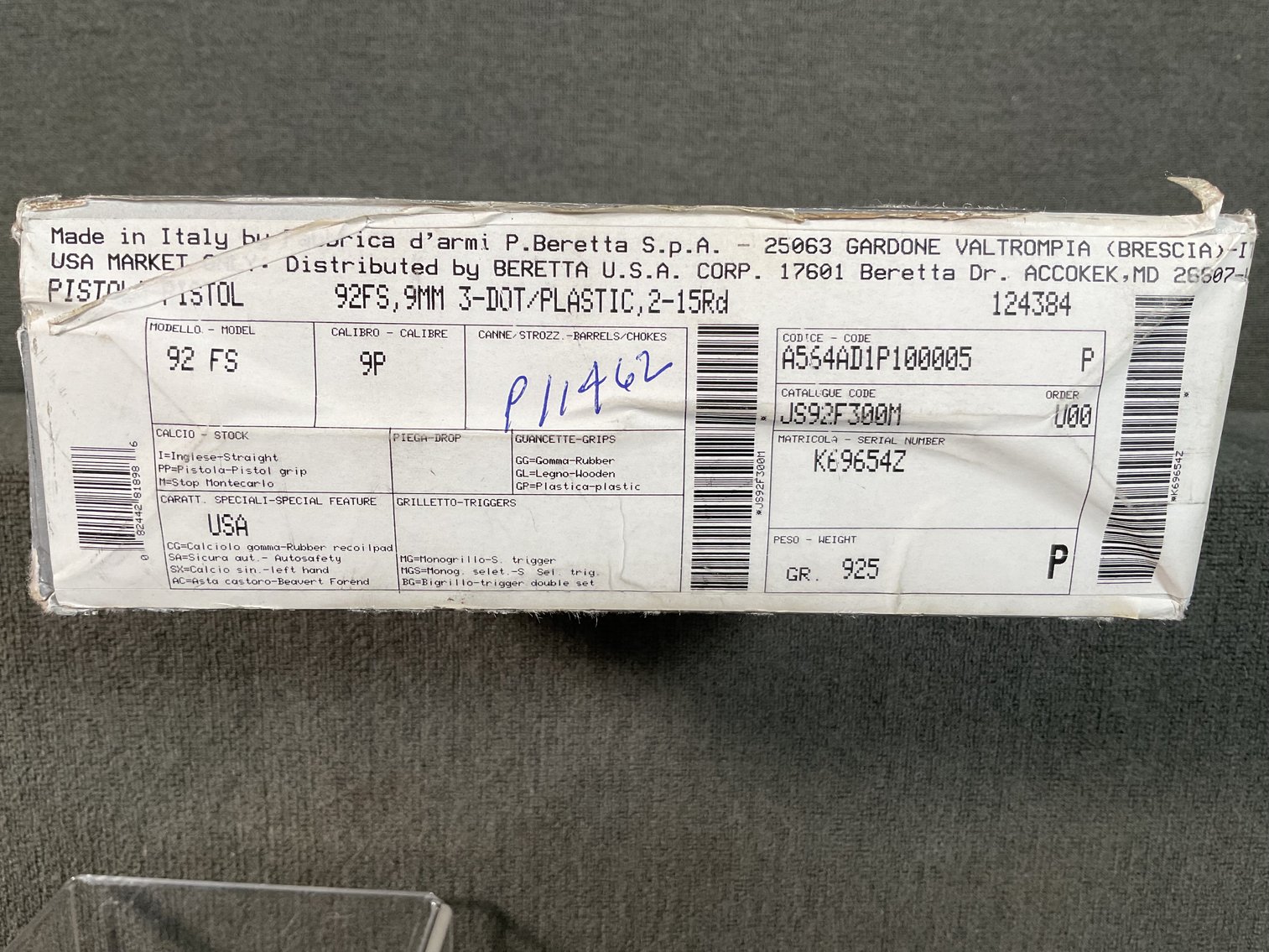 Image for Beretta NIB M92FS 9mm Semi Auto