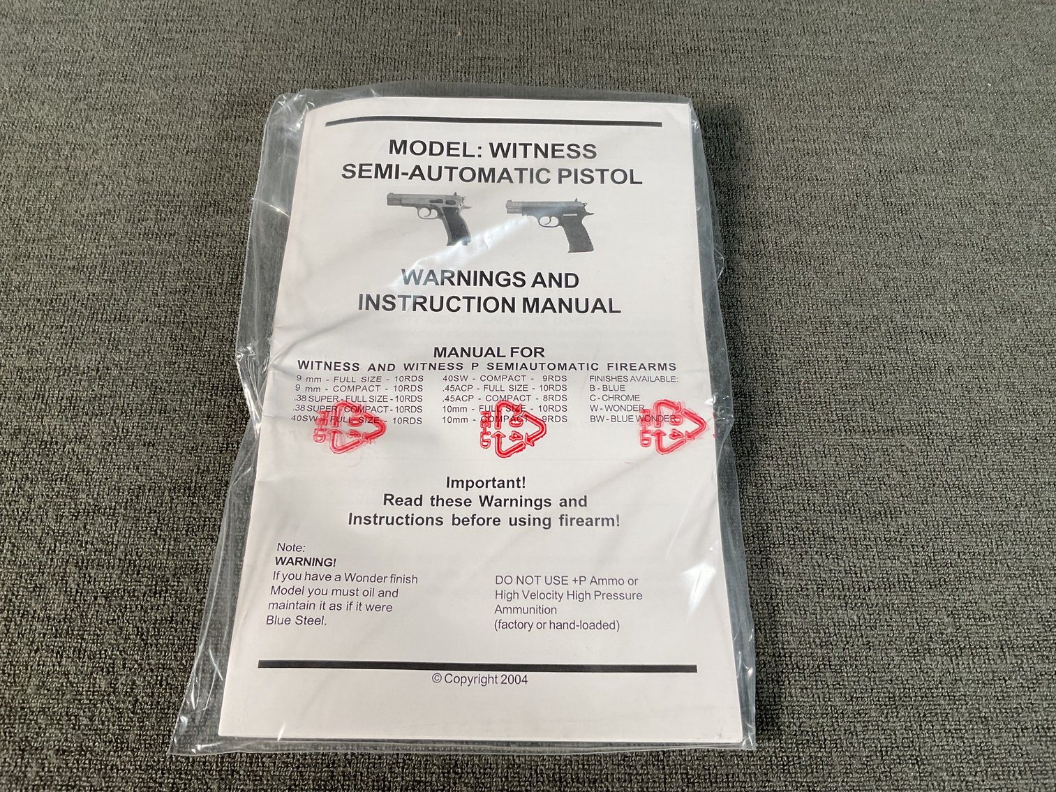 Image for Tanfoglio Witness Match T97L 45 ACP NIB