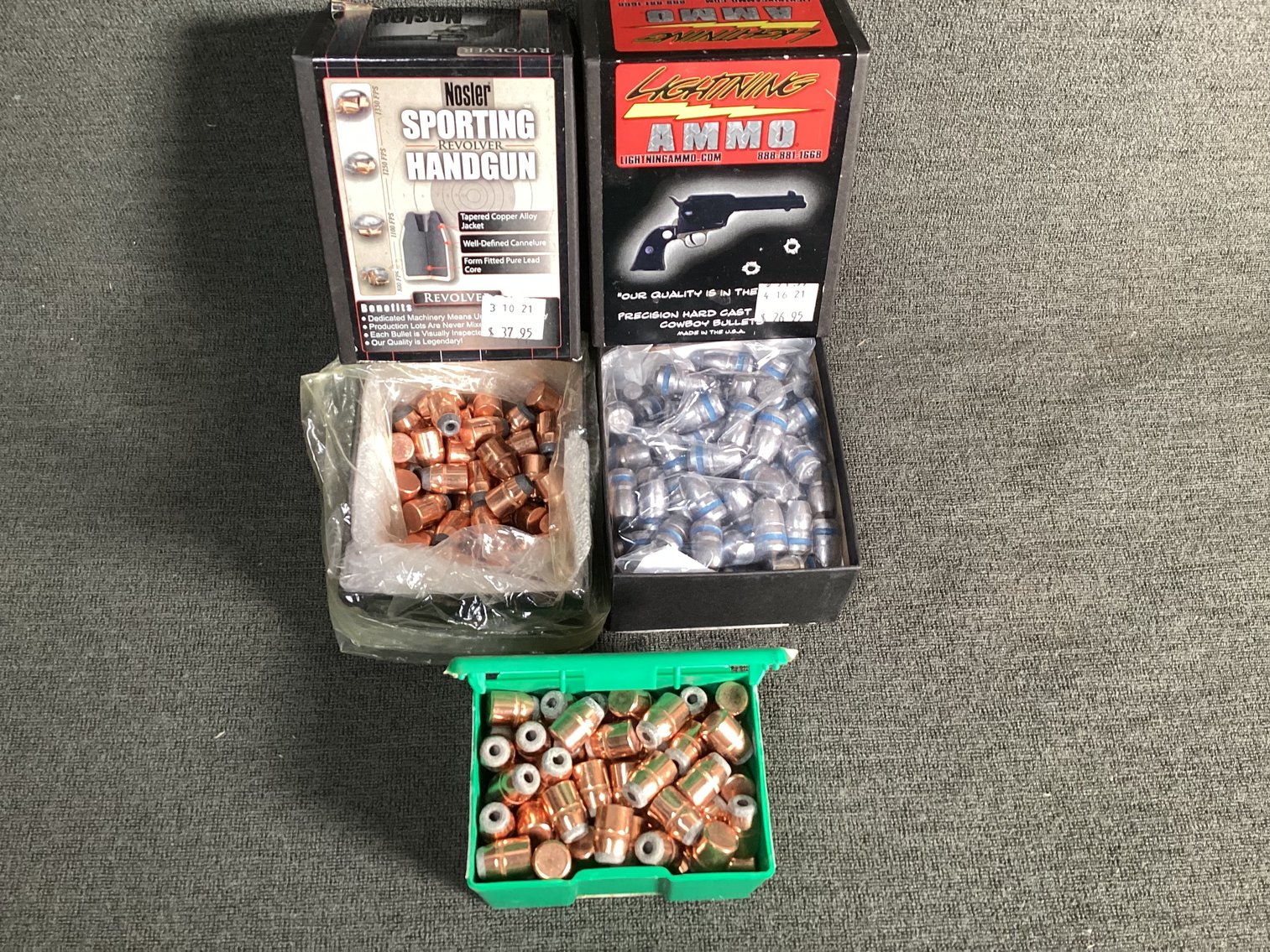 Image for Large Lot of .45 Cal Bullets for Reloading