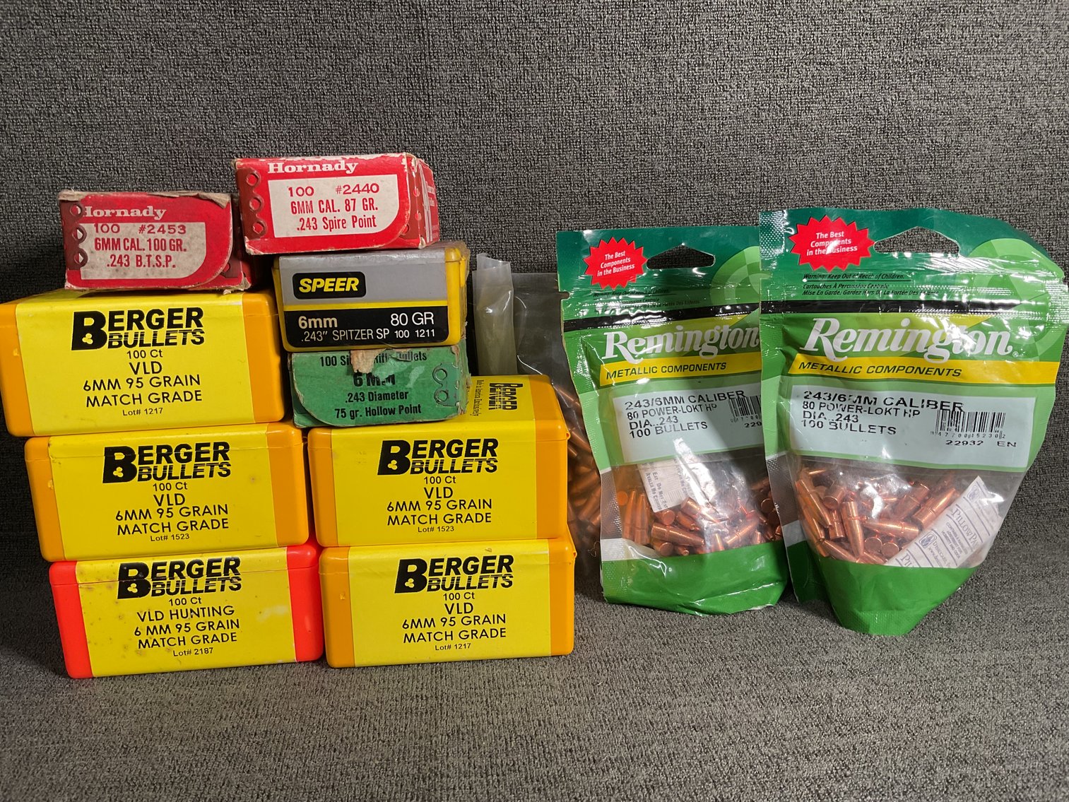 Image for 6mm/243 Bullets for Reloading