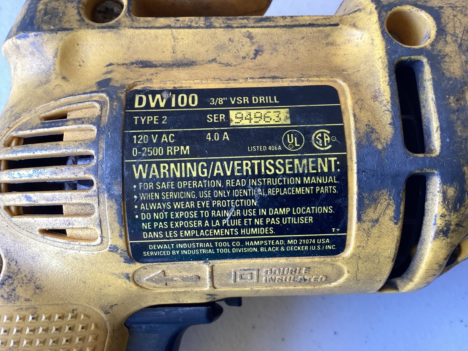 Image for Dewalt Corded Drill