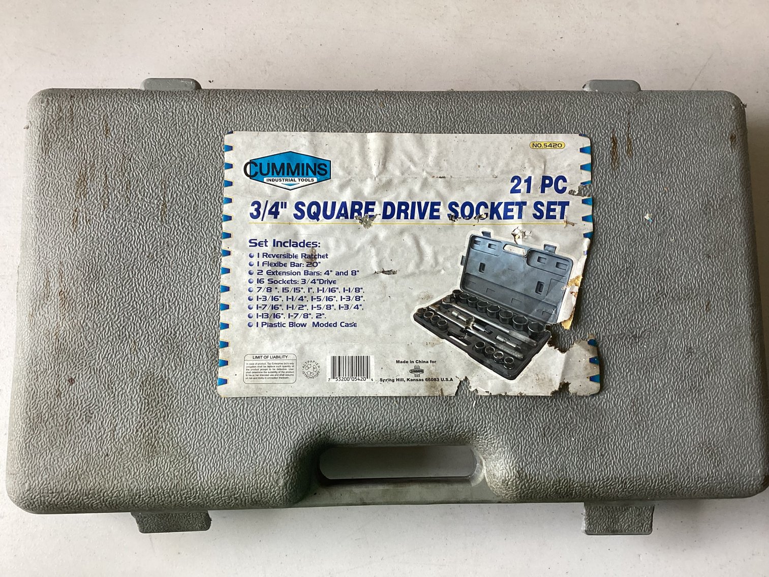 Image for Cummins 3/4” Square Drive Socket Set