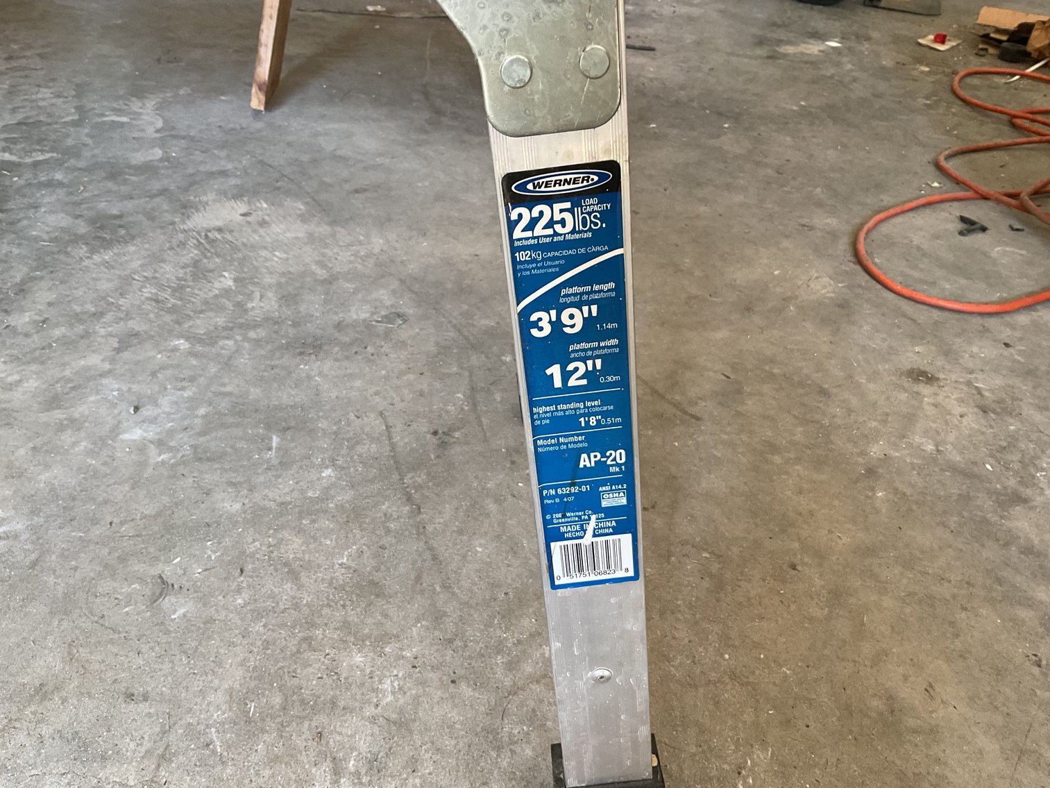 Image for Werner 12” X 3’9” Mini Scaffold