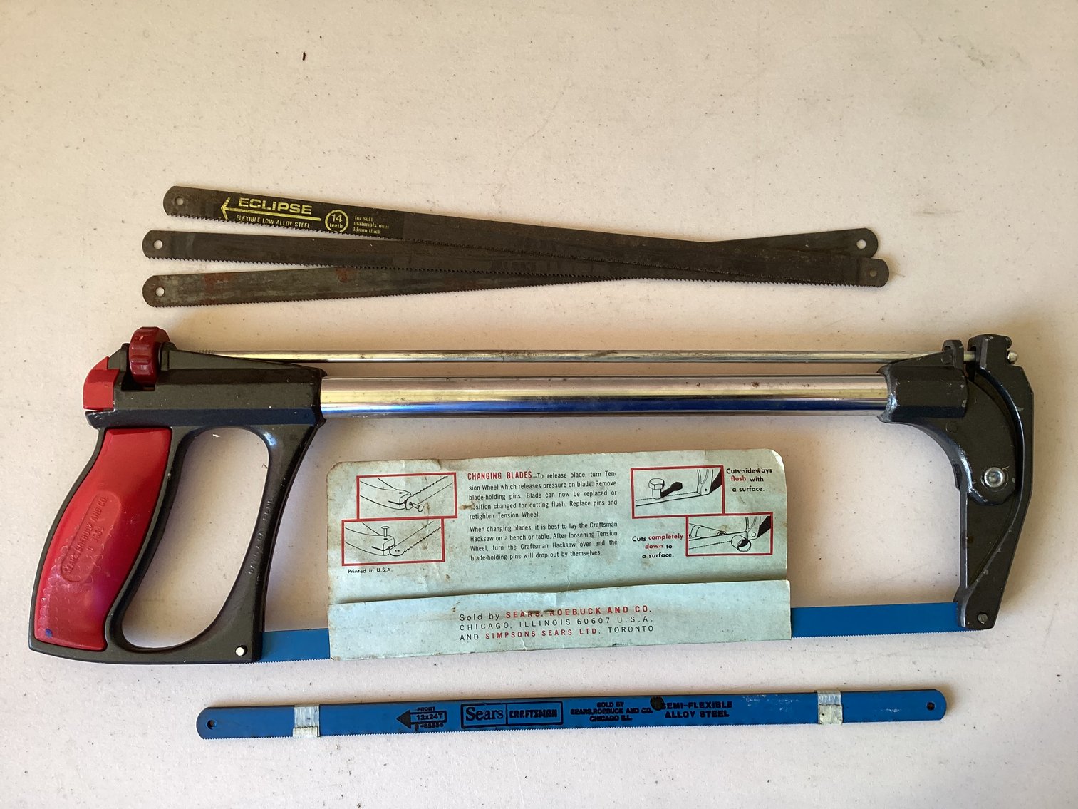 Image for Craftsman Hacksaw - NEW, Old Stock;  Blades, and More