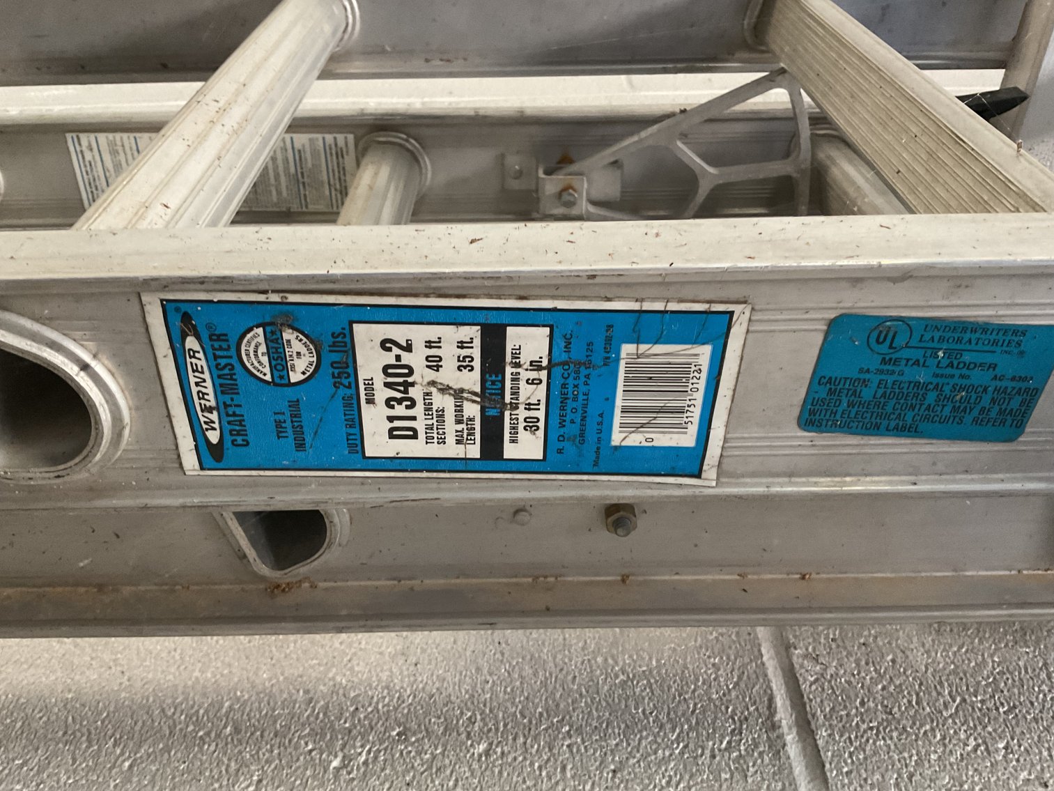 Image for Werner 30’ Extension Ladder