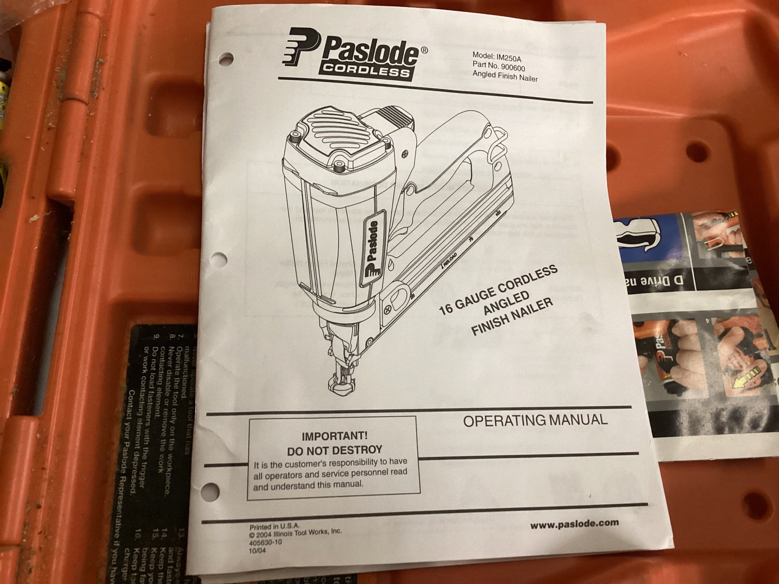 Image for Paslode Air Nailer