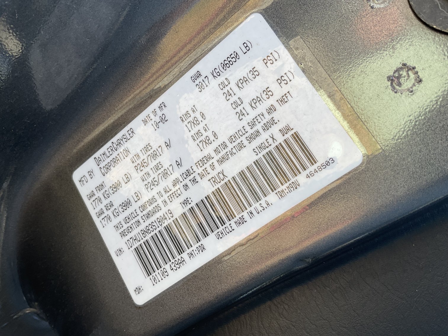 Image for 2002 Dodge RAM 1500 Pick Up Truck w/ Crew Cab