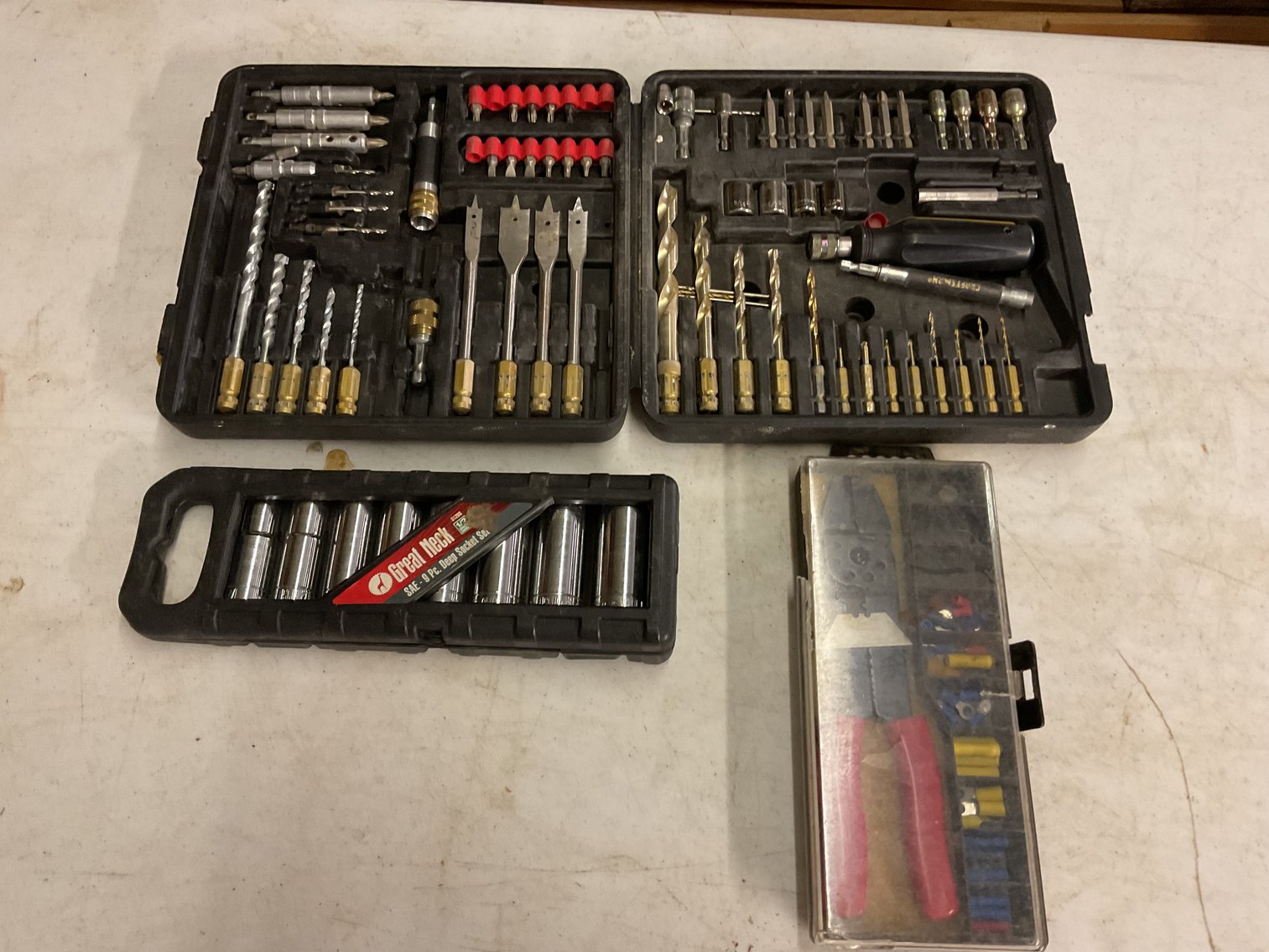 Image for Drill Bit Set, Set of 3/8 Sockets, Wire Connectors
