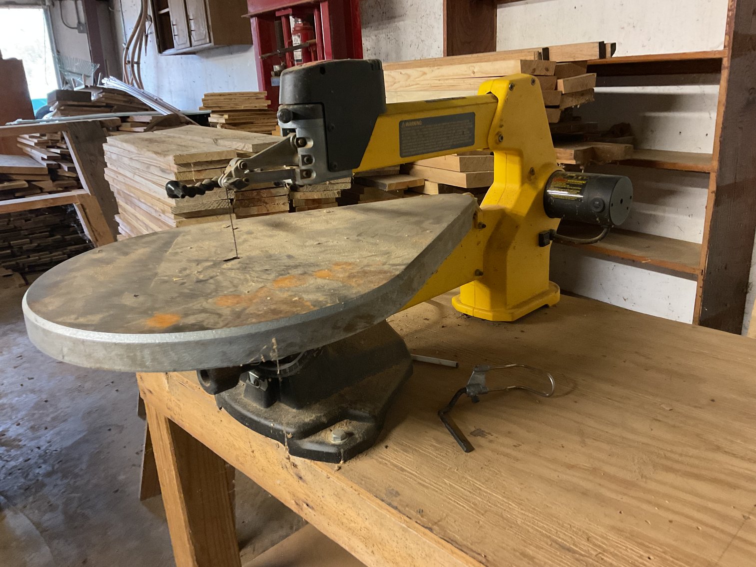 Image for DeWalt Scroll Saw on 6’ Table