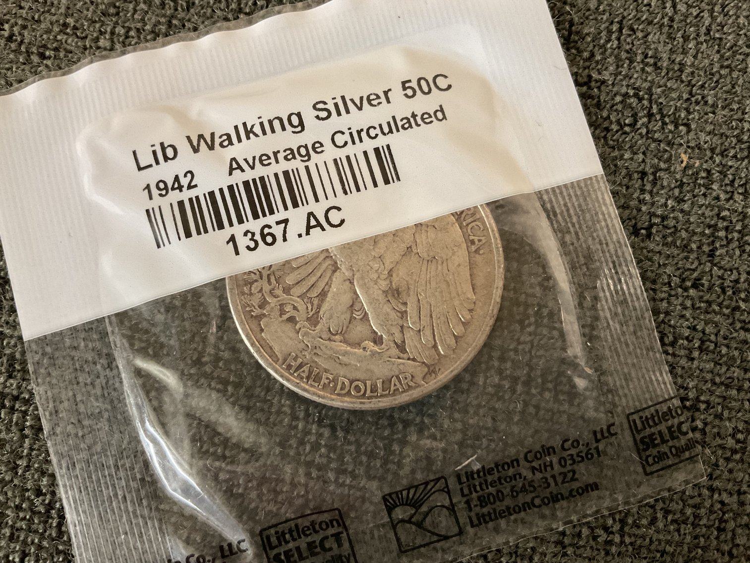 Image for 1942 Walking Liberty Silver Half Dollar