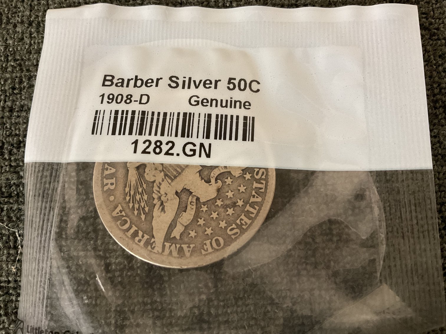 Image for 1908 D Barber Half Dollar