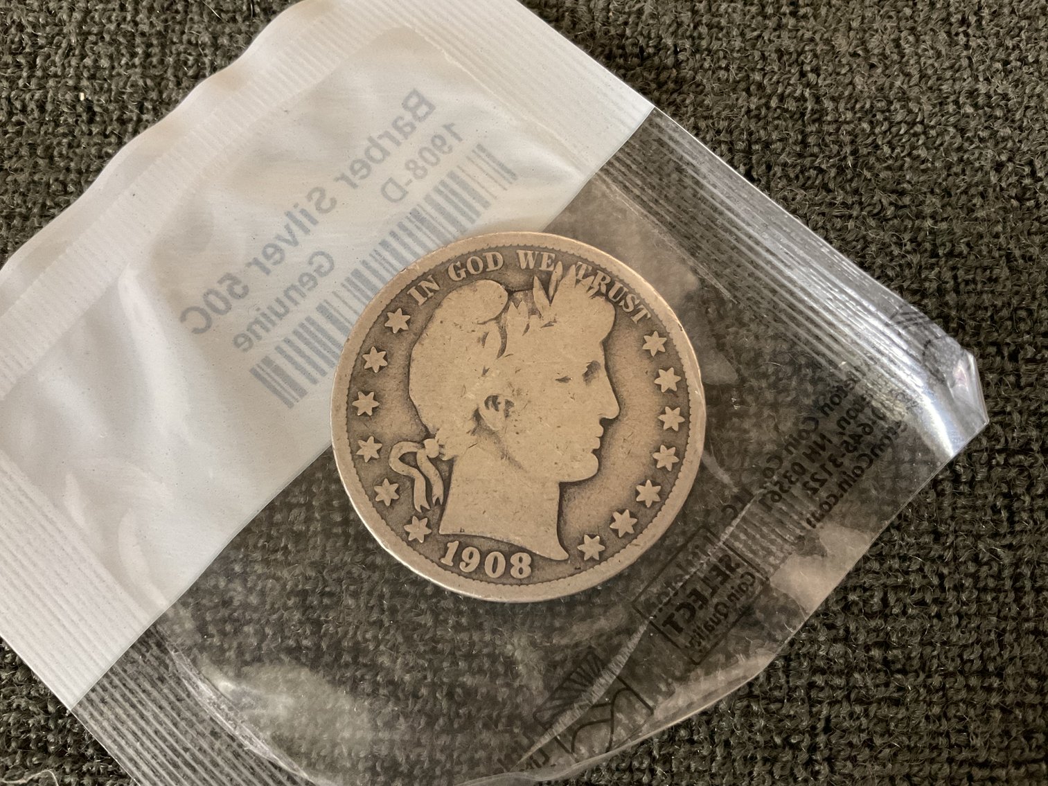 Image for 1908 D Barber Half Dollar